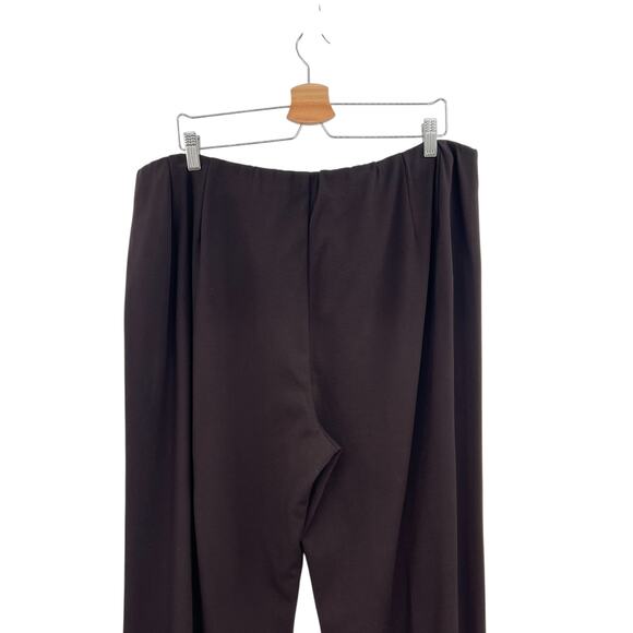 Eileen Fisher Straight Pants Viscose Stretch Ponte Knit Brown Plus Size 2X - Picture 7 of 12